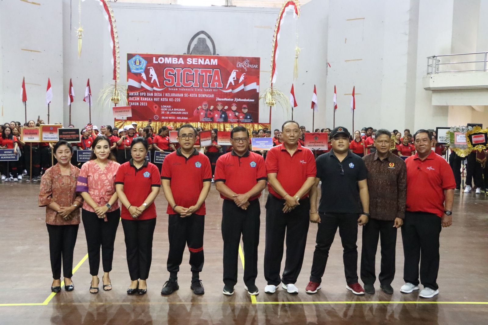 Serangkaian HUT ke-235 Kota Denpasar, Jaya Negara Buka Lomba Senam Sicita Antar OPD dan PKK Desa/Kelurahan