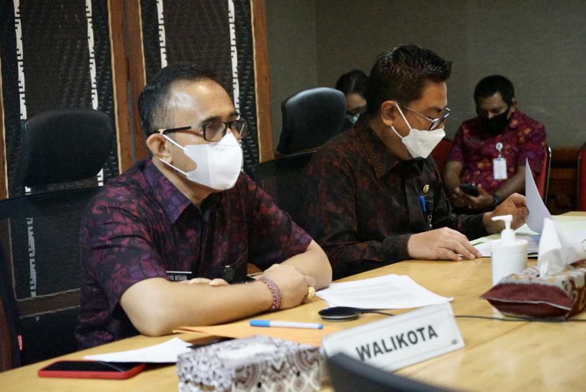 Walikota Jaya Negara dan Wawali Arya Wibawa Pimpin Rakor  Infrastruktur Gedung Sekolah Dasar di Kota Denpasar Tahun 2021