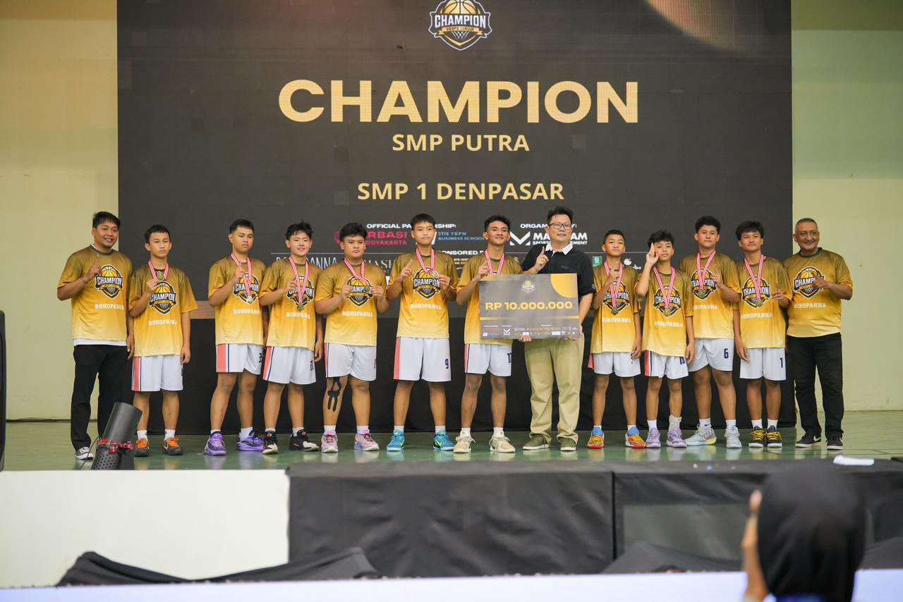 SMP Negeri 1 Denpasar Juara Champion Hoops League, Tunjukkan Dominasi di Tingkat Nasional