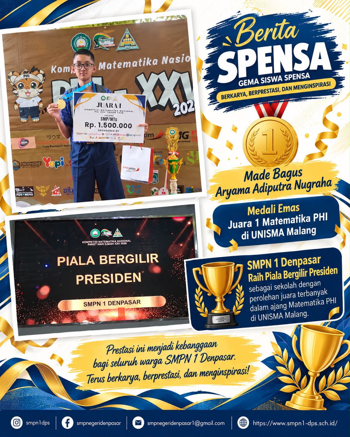 SMPN 1 Denpasar Raih Piala Bergilir Presiden di PHI XXV 2026